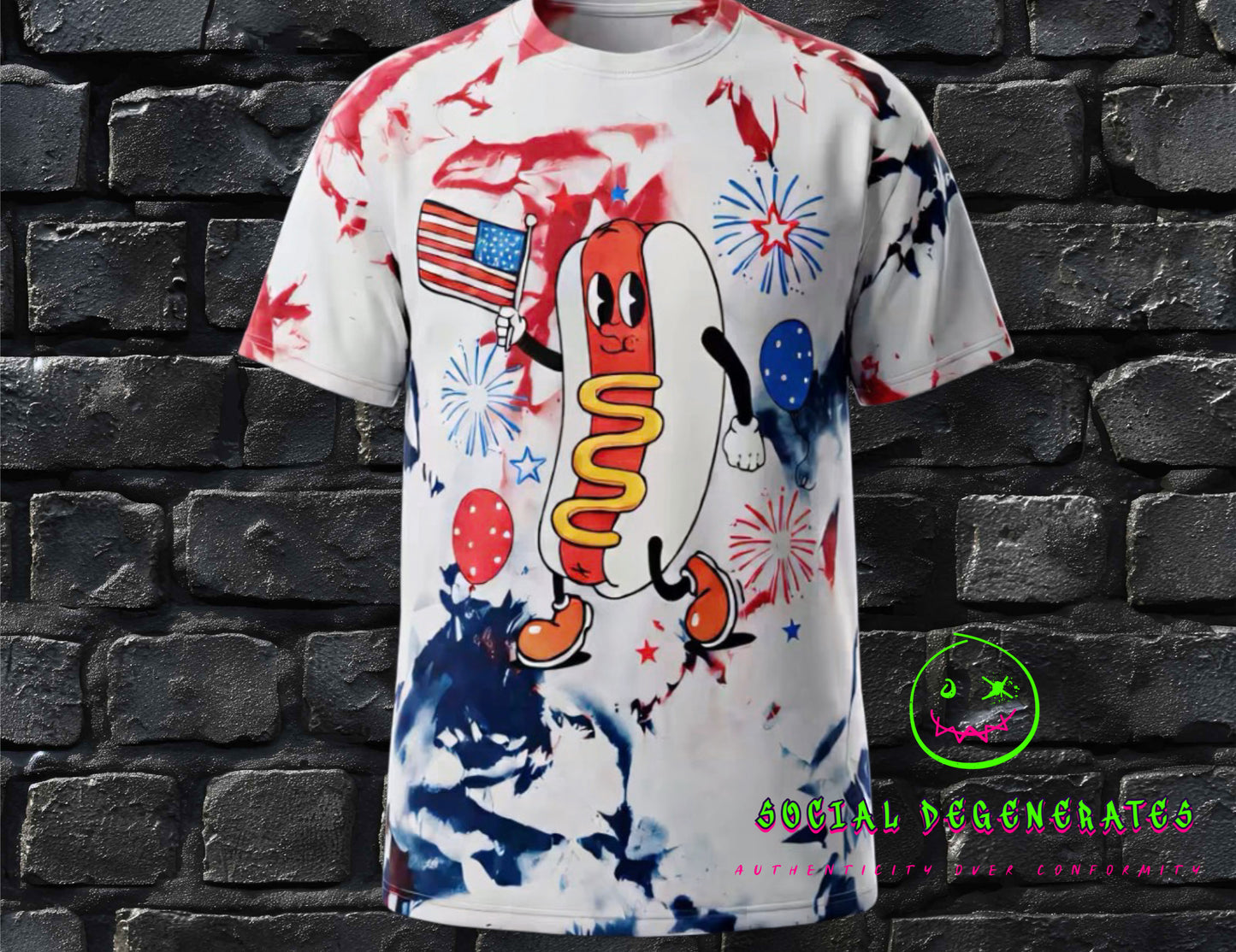 4th of July "Retro Mascot" Tee