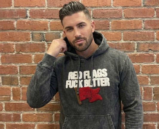 The Red Flags Chenille Hoodie - Acid Was