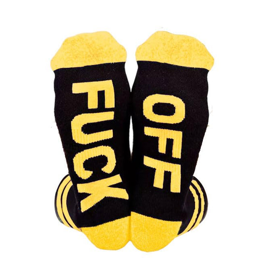 Fuck Off Socks Funny Funky Cotton Novelty Casual Crew Socks For Women Men Dress Tube Stocking Christmas Gifts