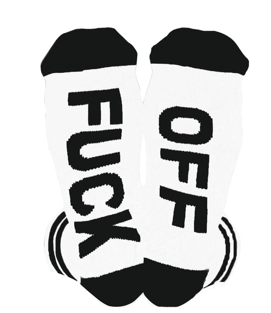 Fuck Off Socks Funny Funky Cotton Novelty Casual Crew Socks For Women Men Dress Tube Stocking Christmas Gifts