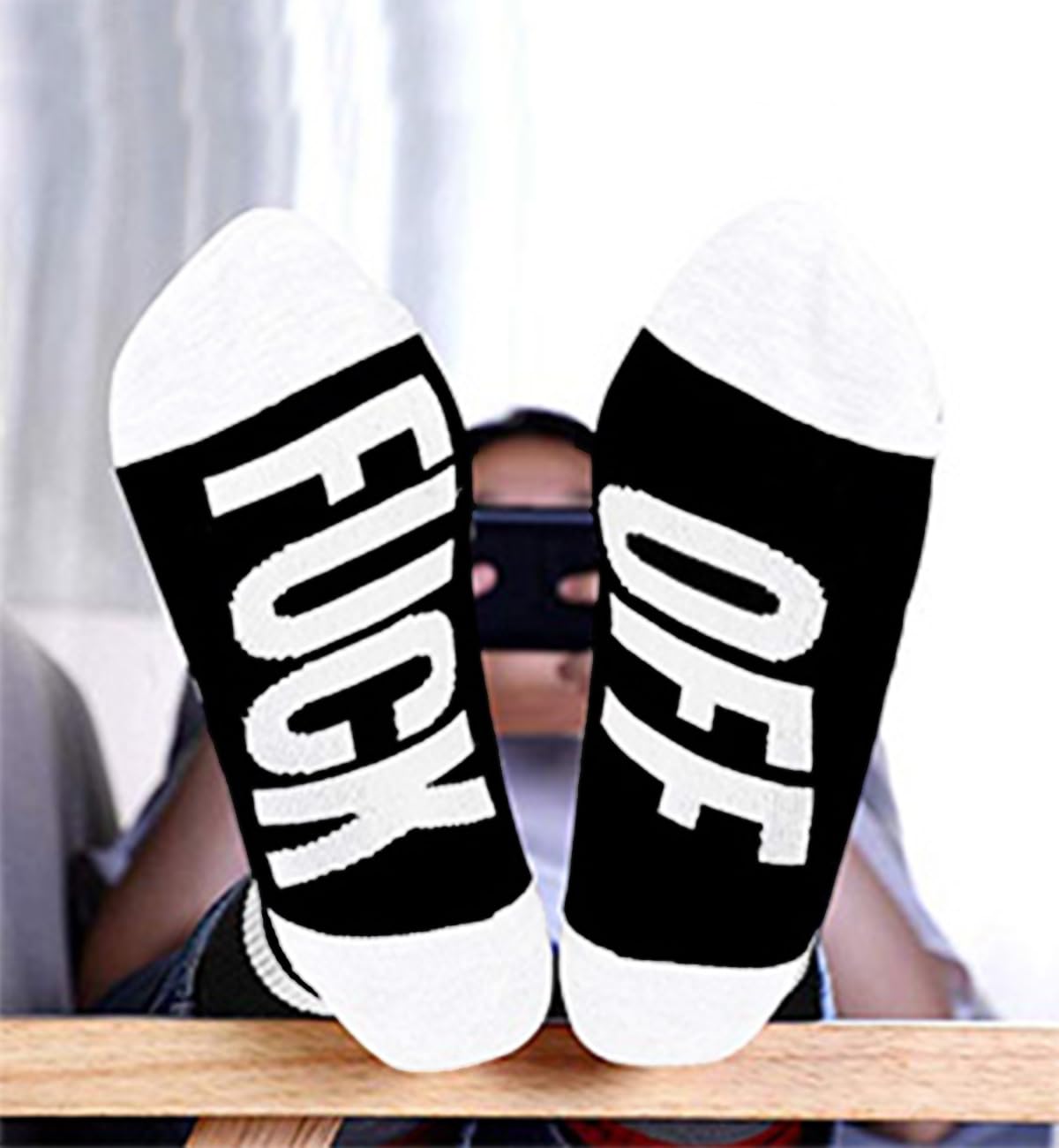 Fuck Off Socks Funny Funky Cotton Novelty Casual Crew Socks For Women Men Dress Tube Stocking Christmas Gifts