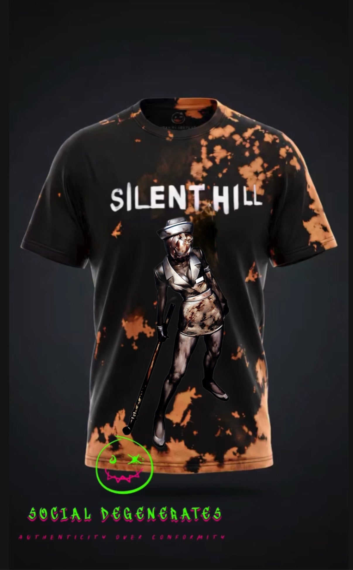 Silent Hill Nurse Bleach-Splatter Tee