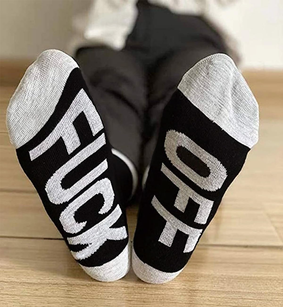 Fuck Off Socks Funny Funky Cotton Novelty Casual Crew Socks For Women Men Dress Tube Stocking Christmas Gifts