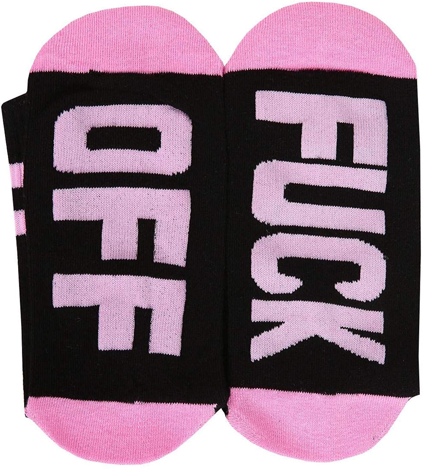 Fuck Off Socks Funny Funky Cotton Novelty Casual Crew Socks For Women Men Dress Tube Stocking Christmas Gifts