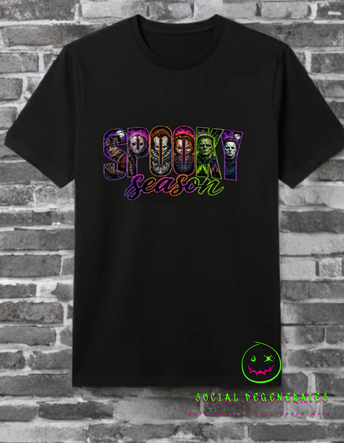 SPOOKY SEASON HORROR ICONS T-SHIRT