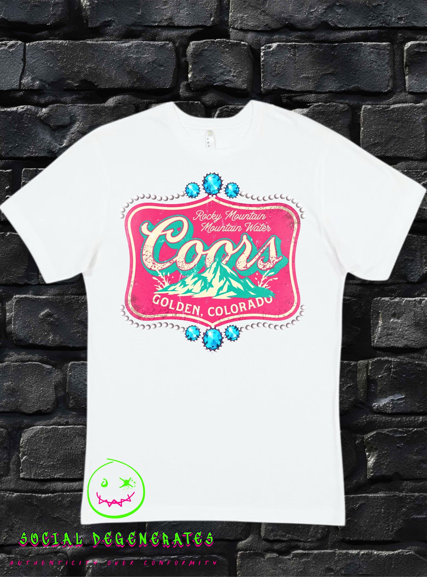 The "Rocky Mountain Retro" Tee – White Edition 🏔️💎
