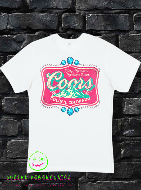 The "Rocky Mountain Retro" Tee – White Edition 🏔️💎