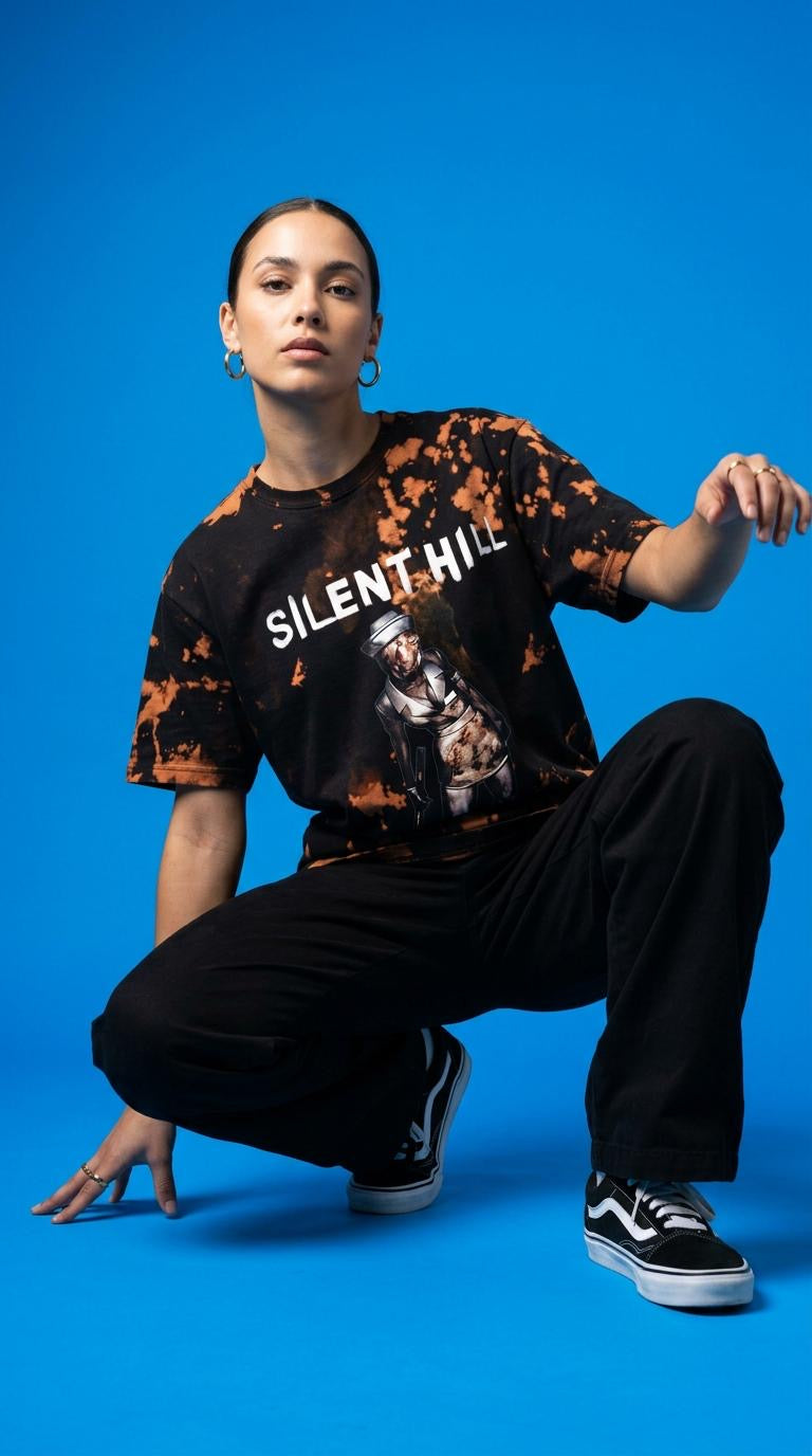 Silent Hill Nurse Bleach-Splatter Tee