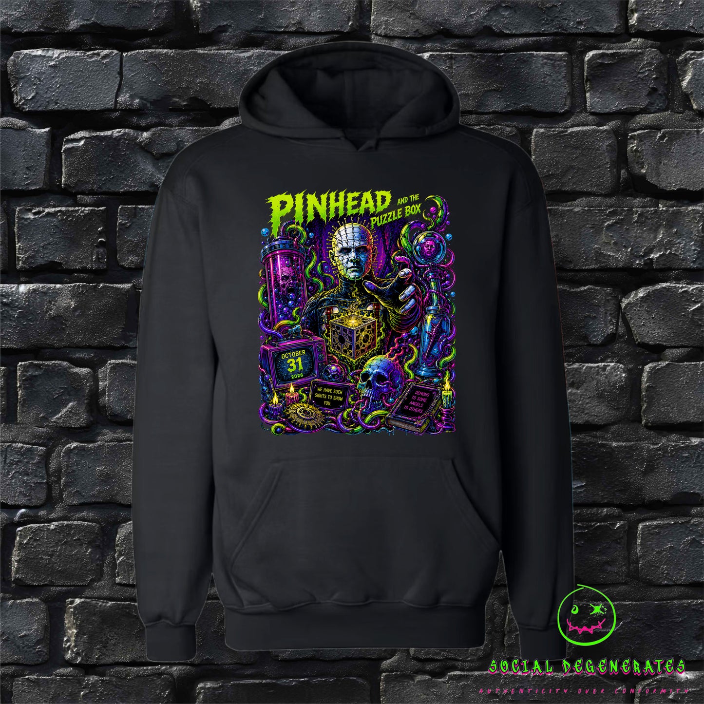 PINHEAD AND THE PUZZLE BOX PULLOVER HOODIE