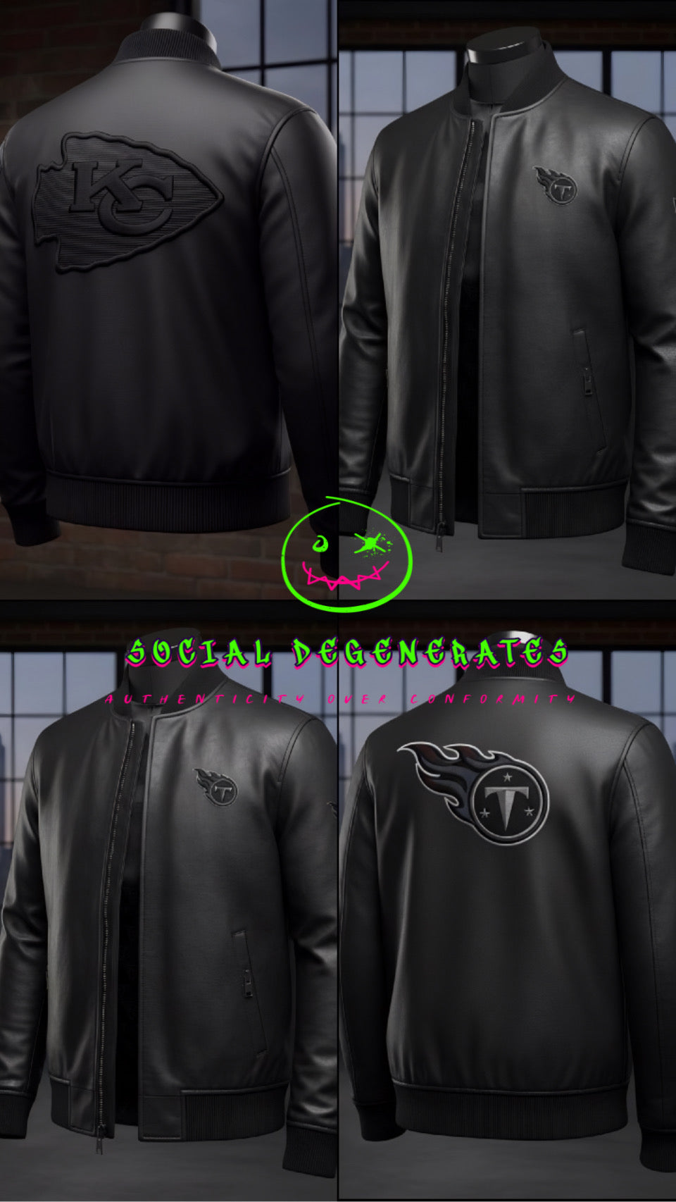 NFL Blackout Lambskin leather Jacket
