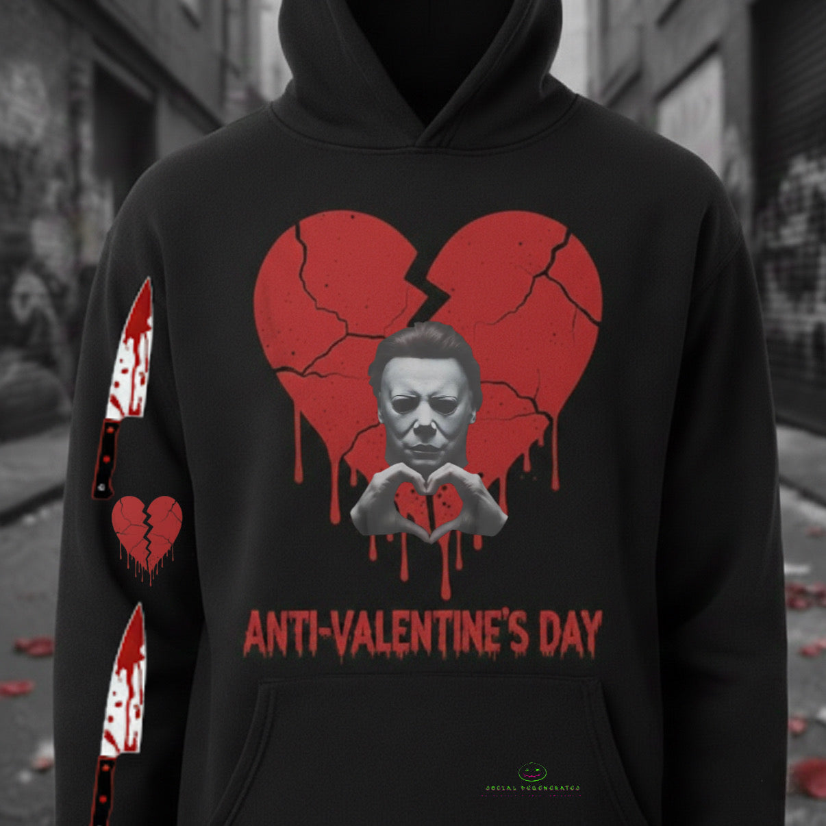 The "Heart-Slasher" Anti-Valentine Hoodie