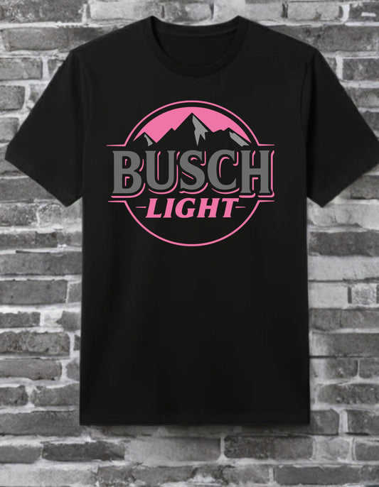 The "Neon Mountain" Busch Light Tee – Midnight Edition 🏔️💖