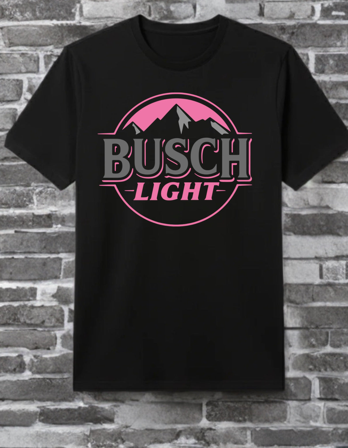 The "Neon Mountain" Busch Light Tee – Midnight Edition 🏔️💖