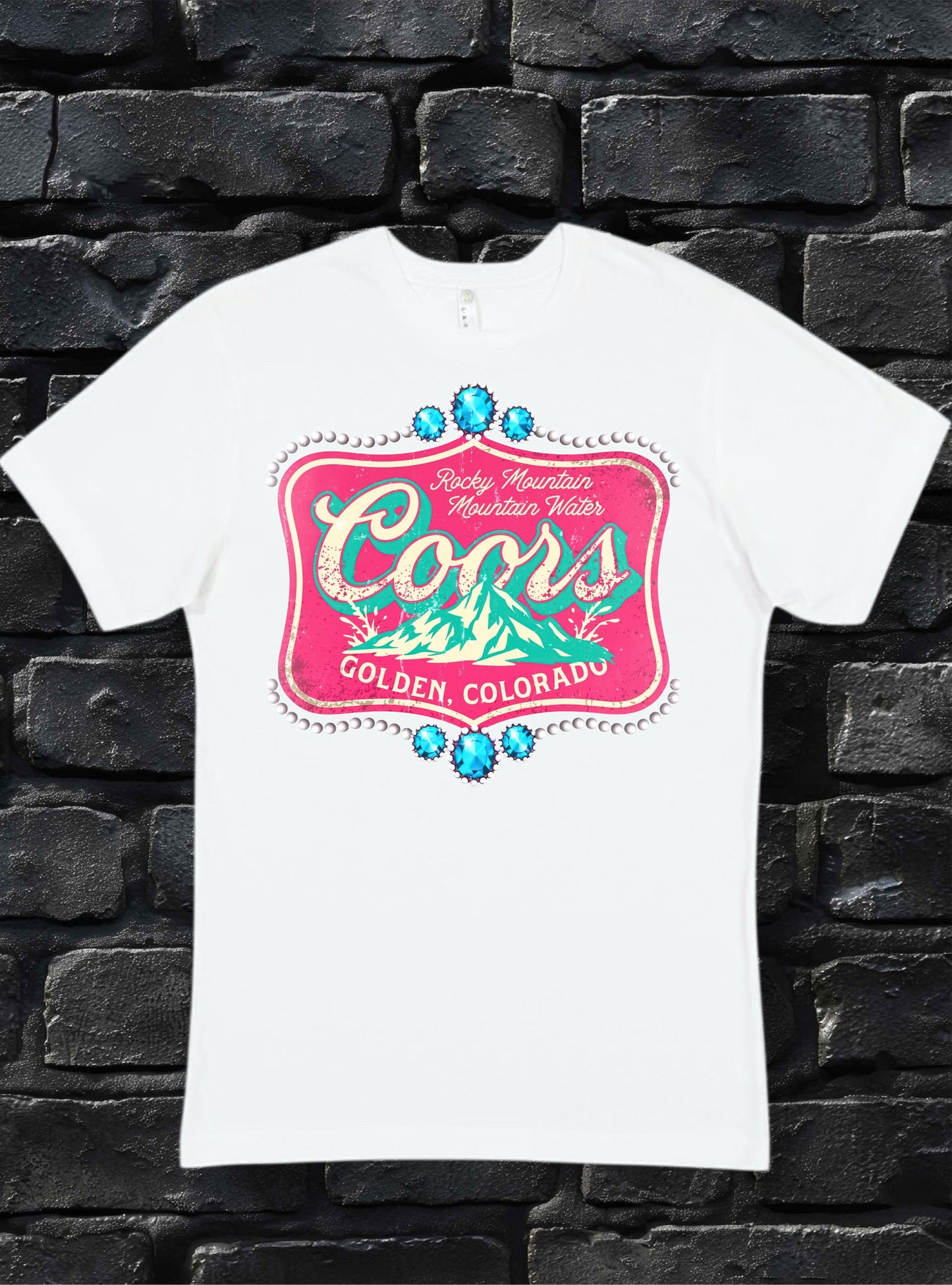 The "Rocky Mountain Retro" Tee – White Edition 🏔️💎