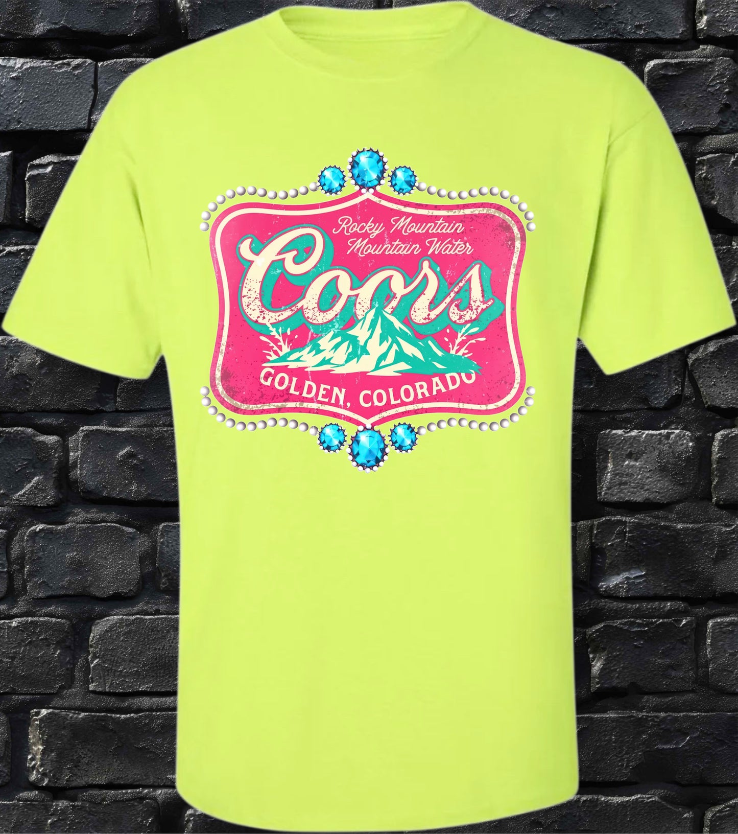 The "Golden Hour" Neon Coors Retro Tee 🏔️✨