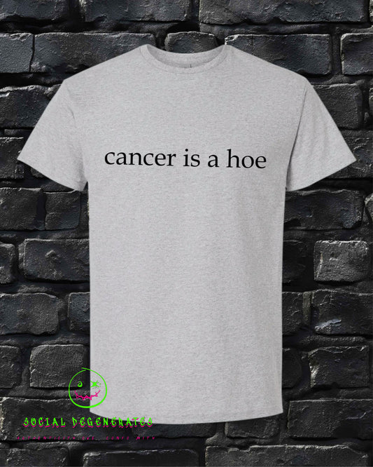 The "Cancer Is a Hoe" Heather Grey Tee